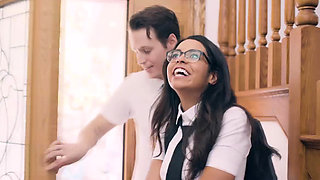 Twisted stepsiblings fucks innocent teen like a spreadeagle