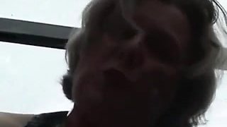 Kinky granny plays with huge sex toys