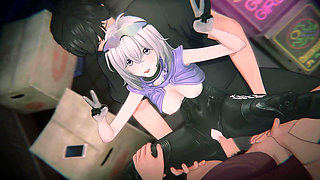 Esper Zero Redline Overload: Bound Porsche Racer & POV Threesome DP