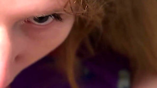 Quick Blowjob While Lying on the Desk and Then on My Knees