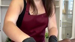 During training apprentice client powerfully squirts in the office SugarNadya