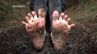 My dirty feet playing in the mud