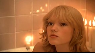 Sweet and cute blondie and hot busty housemaid get into the action
