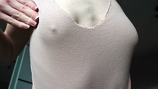 Titplay with Squeezing My Small Tits and Nipples