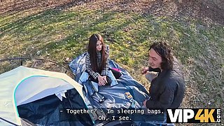 Vip4k. innocent dark haired Vanessa Alessia is losing her virginity