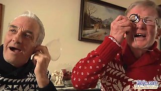 Nurse Cherry Kiss with Two Old Fellas: Anal, Facial, & DP
