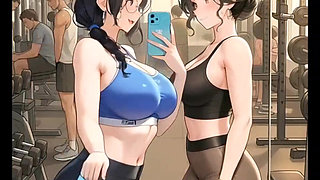Anime girls dancing