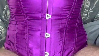 Cspot in a Purple Corset Edging to a Loud Orgasm