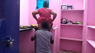 Aunty Was Searching For A Fallen Mango In The Kitchen And I Went Behind Her And Grabbed Her Rear And Licked Her Pussy Wit