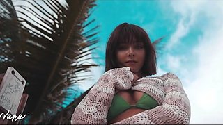 Cute brunette teen outdoor sex in public sex adventures