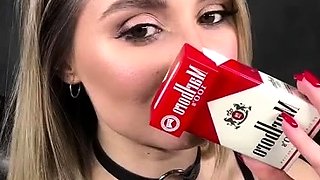 Hot blonde with big boobs solo