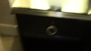 Inked amateur sucks oldmans jizz out of cock
