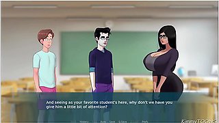 Sexnote - Ms. Mia Part 3 - Teacher Suck Students Dick Annd Swallows His Cum With Mia Khalifa And Car Toon