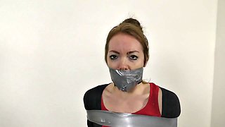 Blonde Hentai Girl Gags in Bondage