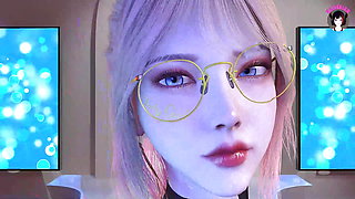 Very Cute Asian Girl In Glasses - Sexy Dance (3D HENTAI)