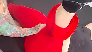 Stretch Session Turned Lesbian Strap on Sex