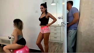 Bf seduce her gf infront of her sis