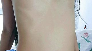 Cute curly brunette solo webcam masturbation