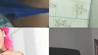 Naughty Young Woman Fooling Around When Her Parents Leave the House.