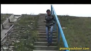 Pissing on a slope