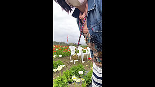 No195 Tucking Exposure in a Flower Garden