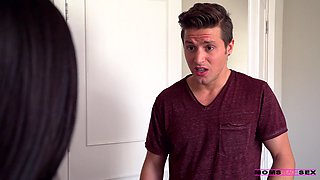 After fingering herself brunette with sexy booty Keira Croft gets poked doggy