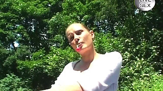 Amateur Inserts Cherry Deep Into Wet Pussy
