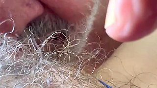Close Up Cunnilingus with Grandma