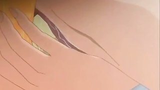 Horny hentai girl masturbates