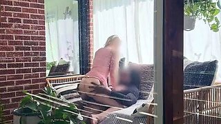 Busty blond cuckold white milf was fucking that bbc like