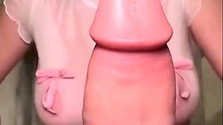 Sensual Christina teases herself with huge toy in steamy session
