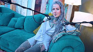 I talk about J - Jelousy - ASMR podcast SFW talking goth skinny girl dreadlocks tattoo model inked girl