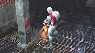 Ass Fuck. innocent college girl and a massive monster in the industrial zone