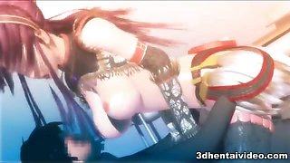 Sexy costume girl in adult 3d