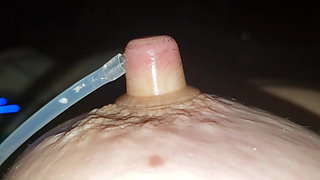 Nipple pumping with a breastfeeding pump modified