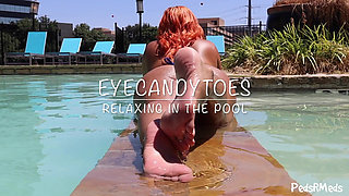 Eyecandytoes Relaxing in the Pool