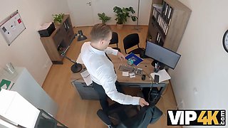 Vip4k. naughty red haired whore Sirena Milano started her biz with hot nail at the tabletop