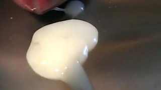 uncut cock Jerk-off sperm extreme close-up ejaculation cum