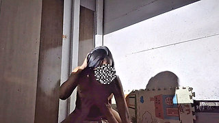 My roommate Pinay moans softly after class! Sex in the dark