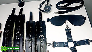 Lucky Gurl Kesha Looking Blindfold Bondage, Fisting and Throat Fuck