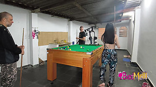 Playing Naked Pool with My Boyfriend and My Father-in-law