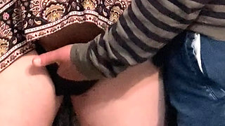 Perv Stepdad Rubbing Her Pussy in Subway