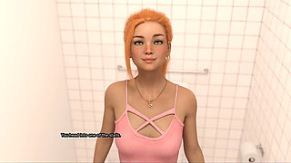 Grandma's House - Gameplay - Roleplay -glory Hole - Ebony Granny Sucks Cock in Public Toilet Stall