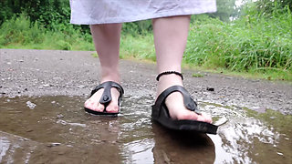 Birkenstock Mountain Pines Have Fun in the Rain Puddle
