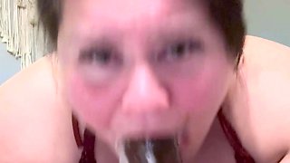 HD POV shaved brunette fucking your big cock