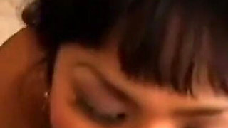 Cute Asian Girl Sucks a Big Black Cock and Gets Fucked in the Kitchen