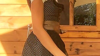 Hot Blonde German Girl in Dirndl Gets Fucked All Holes