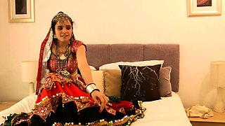 Charming Indian College Girl Jasmine In Gujarati Garba Dress