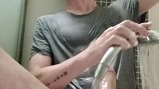 Handjob in the shower