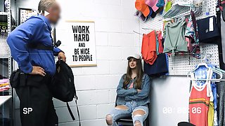 Shoplyfter - suspected young brought to backroom to go through questioning and strip search